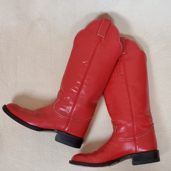 SOLD Vtg red Tony Lama ropers - Picture 6 of 8